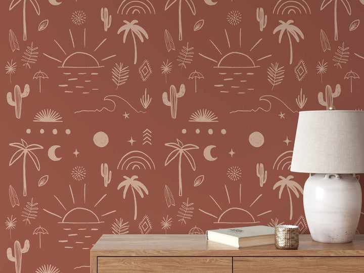California in Terracota Wallpaper