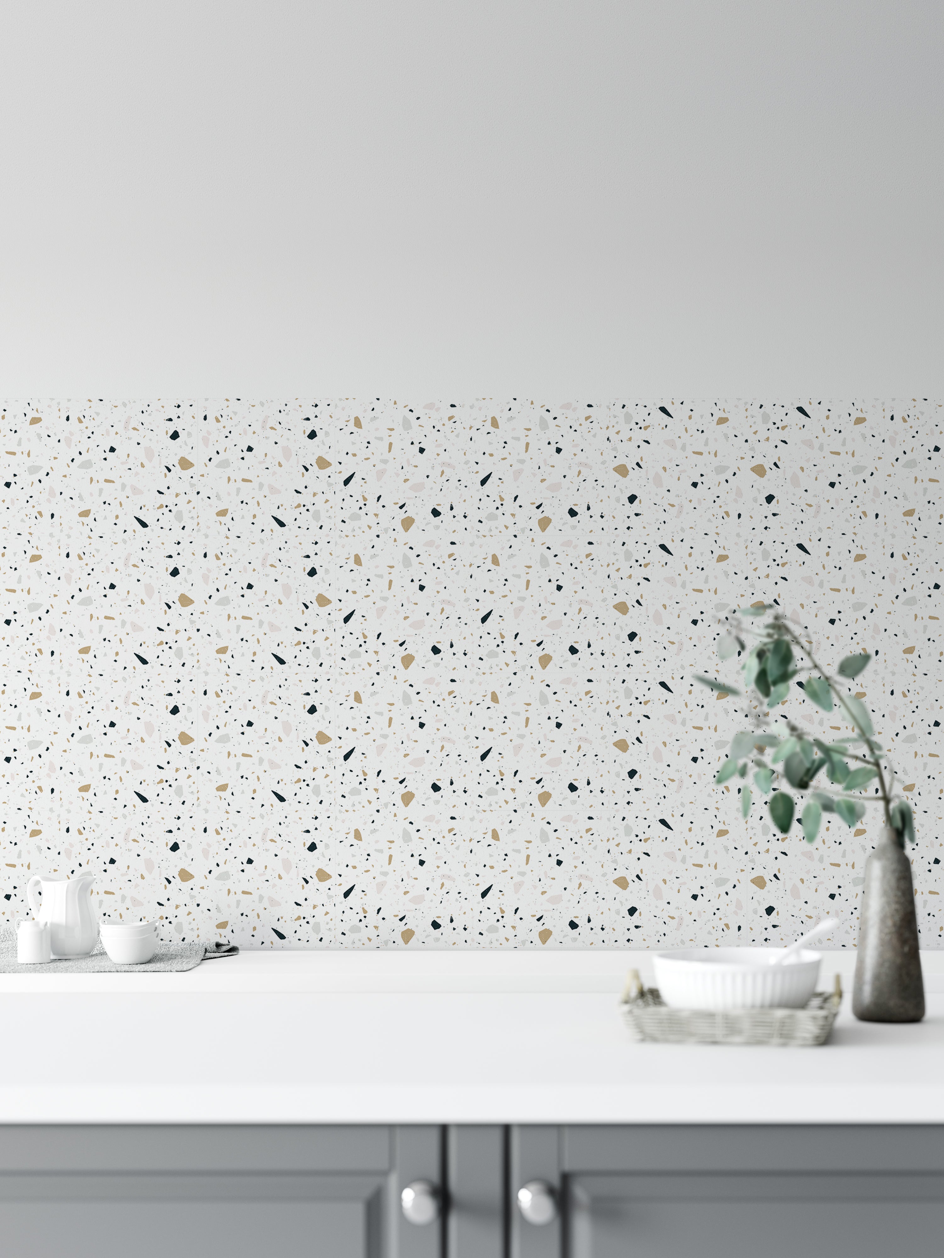 Light Terrazzo Pattern Tile Decal Vinyl Stickers Pack – Koko Art Shop
