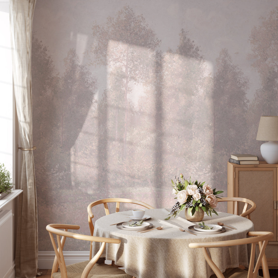 Light Antique Forest Mural