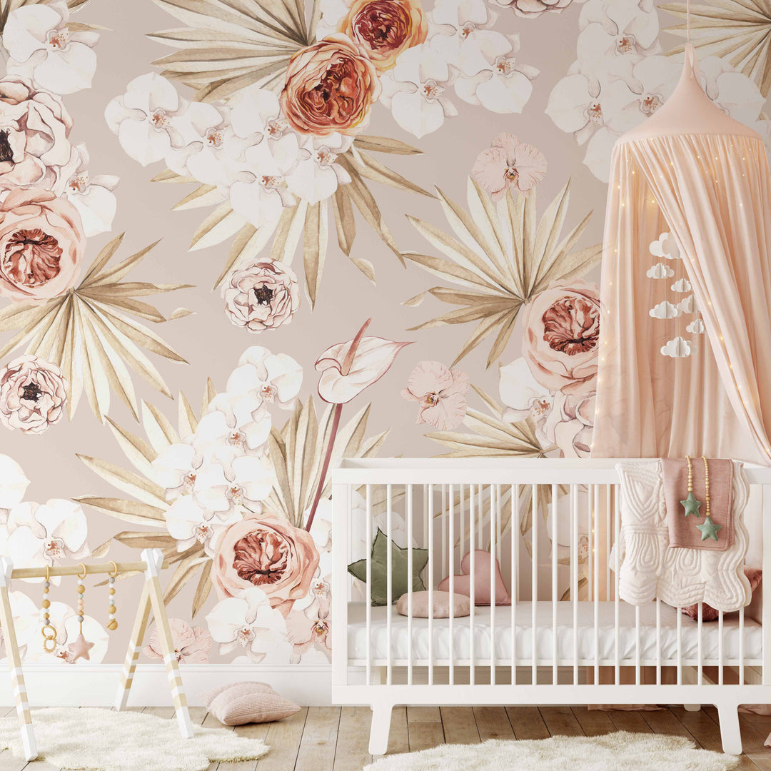 Romantic Boho Baby Mural