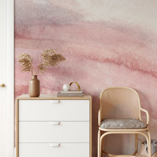 Watercolor Strokes in Blush