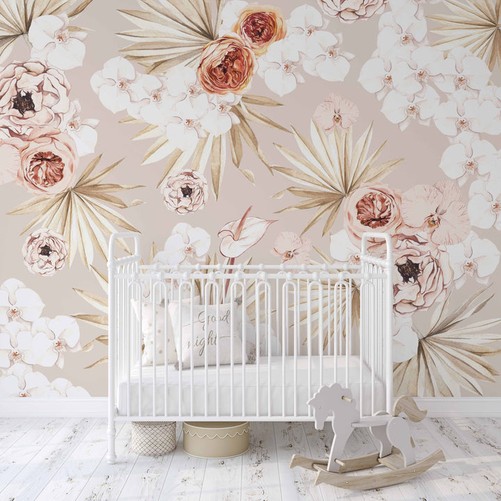 Romantic Boho Baby Mural