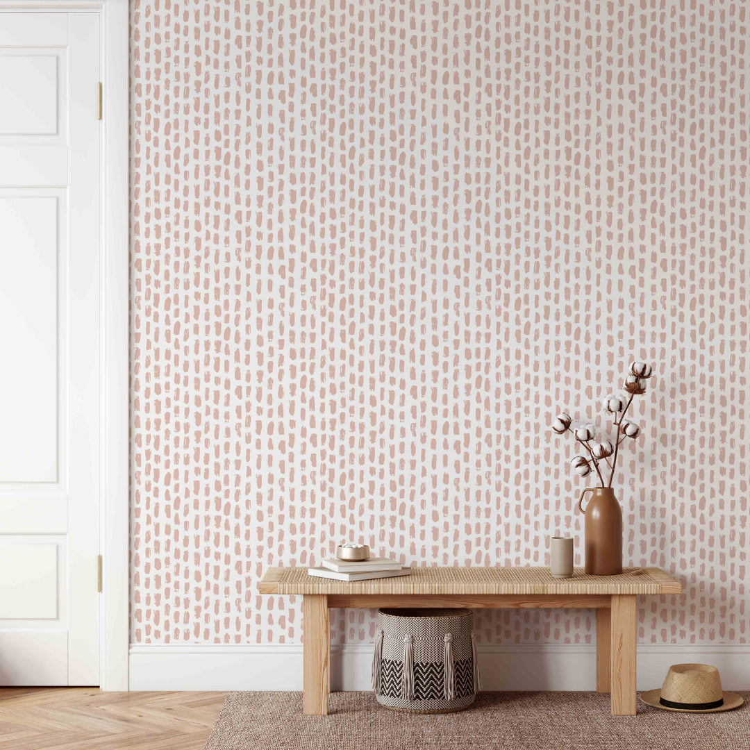 Pale Pink Speckle Pattern Wallpaper
