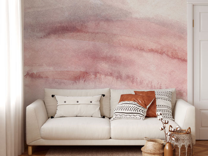 Watercolor Strokes in Blush