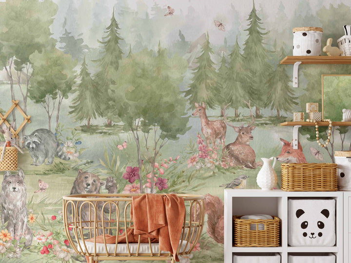 Woodland Storybook Mural