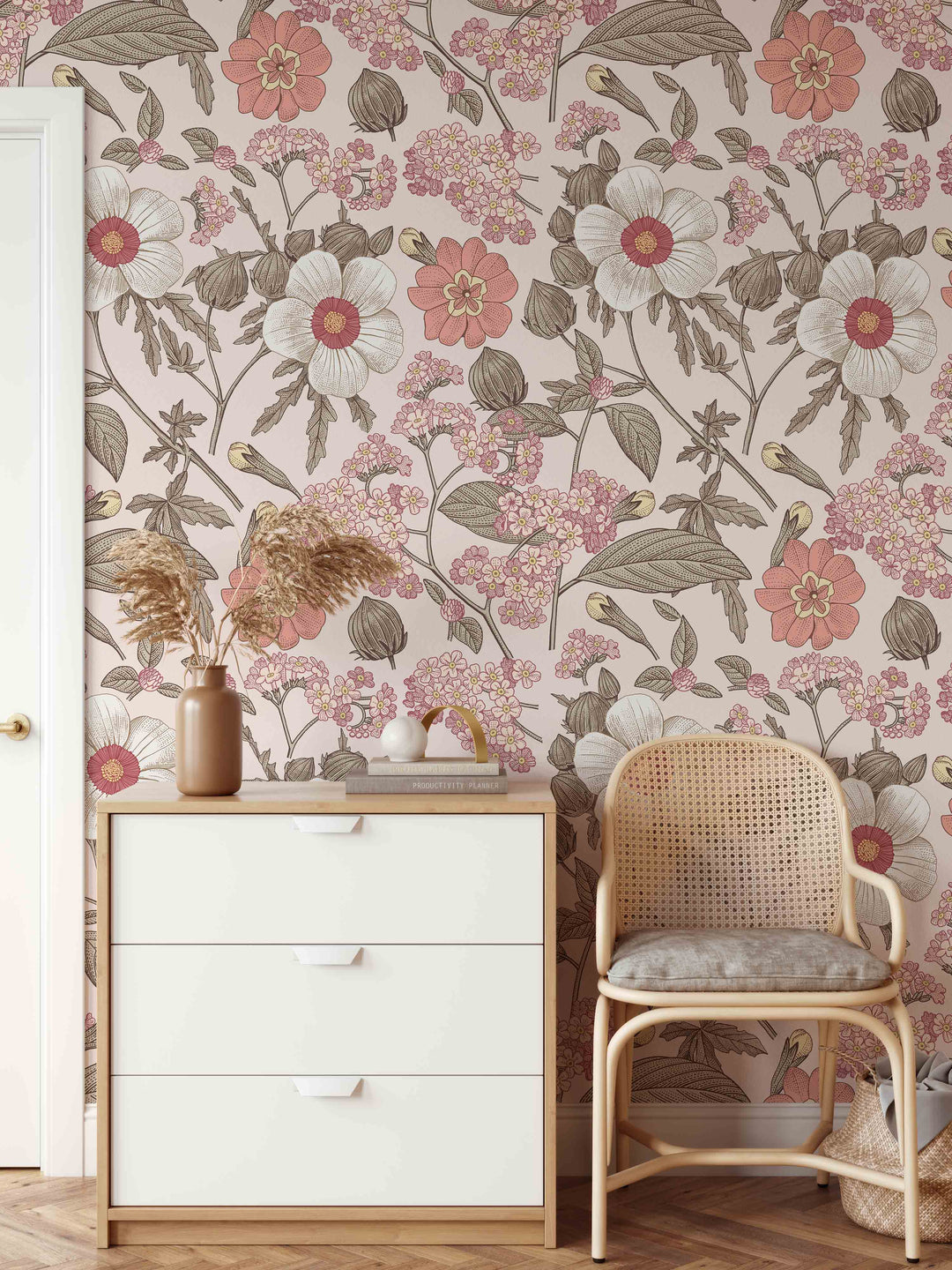 Mural Edén floral vintage