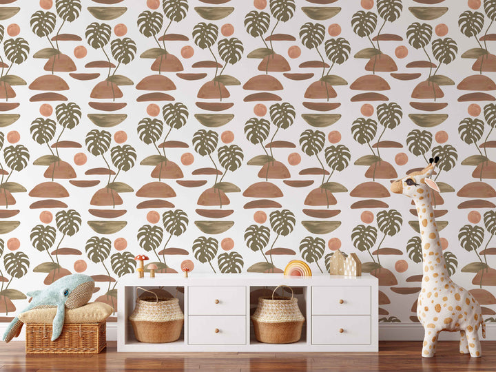 Boho Tropical Island Wallpaper