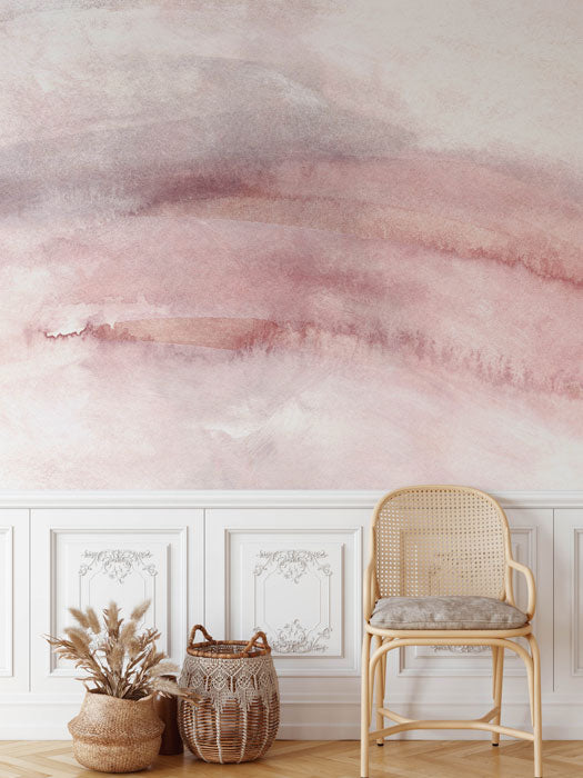 Watercolor Strokes in Blush