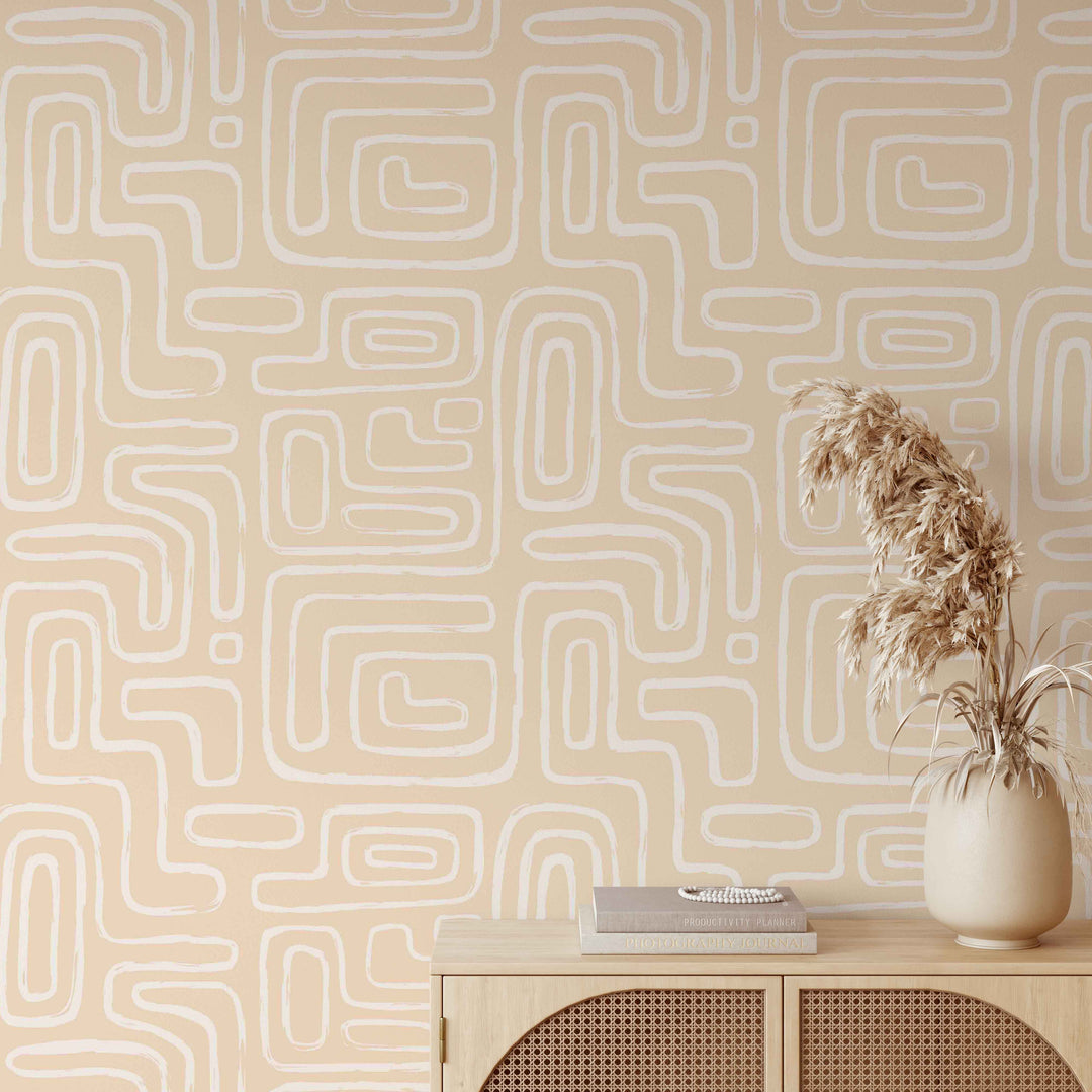 Brush Stroke Labyrinth Wallpaper