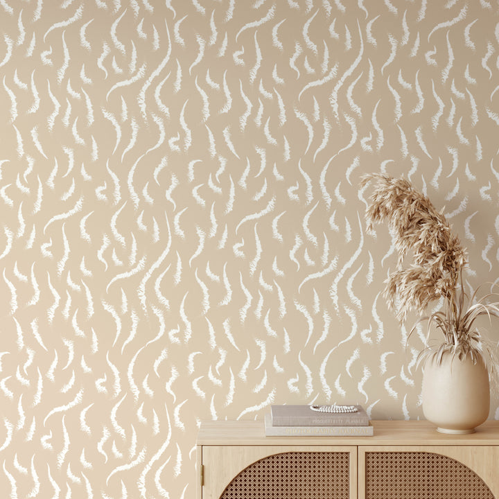 Tiger Stripes in Neutral Wallpaper