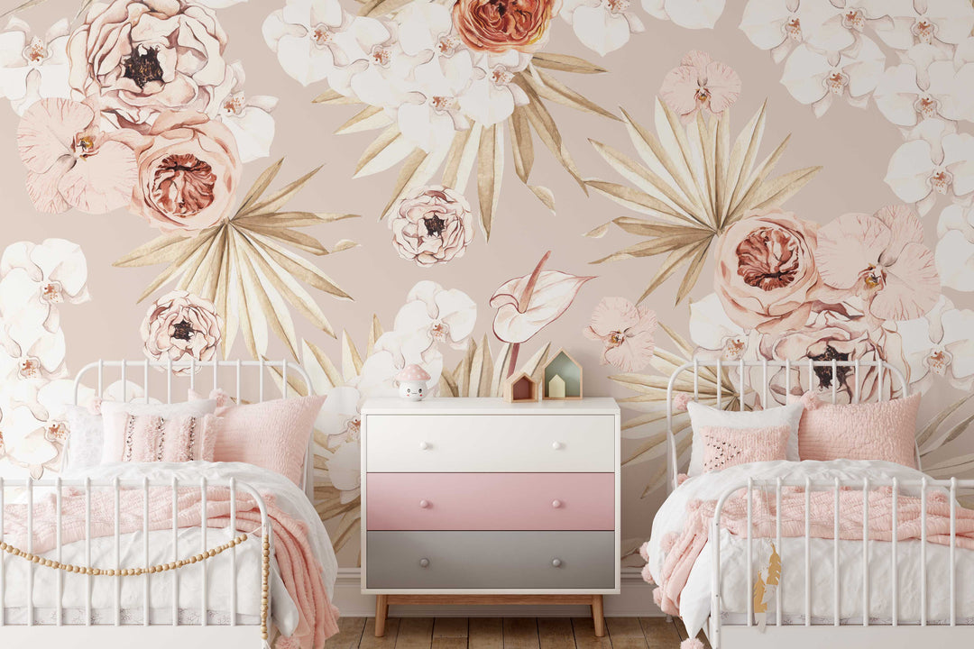 Romantic Boho Baby Mural