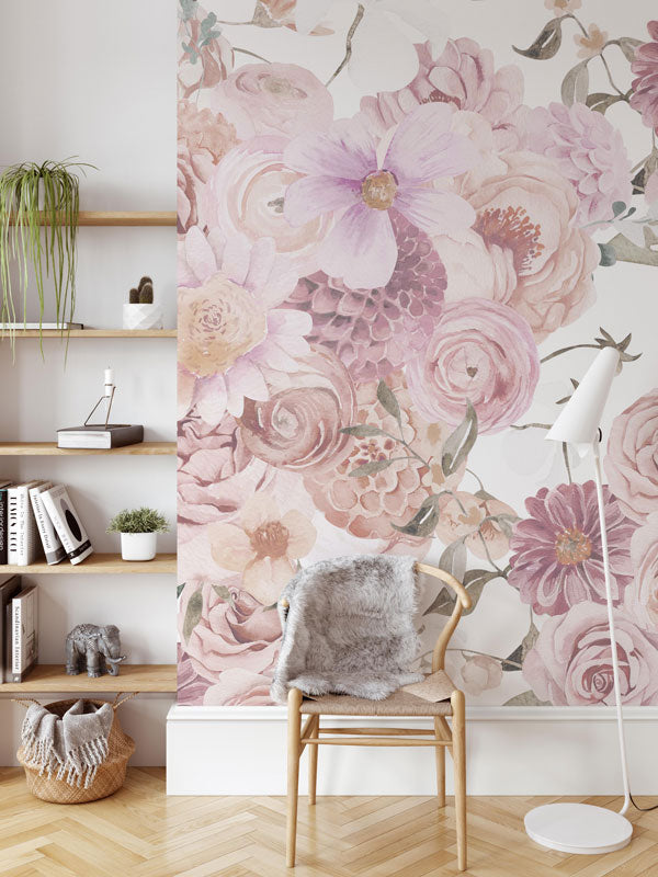 Light and Airy Wildflower Mural