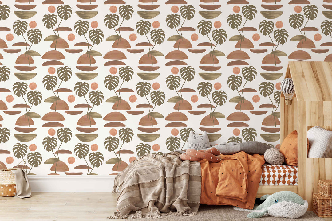 Boho Tropical Island Wallpaper