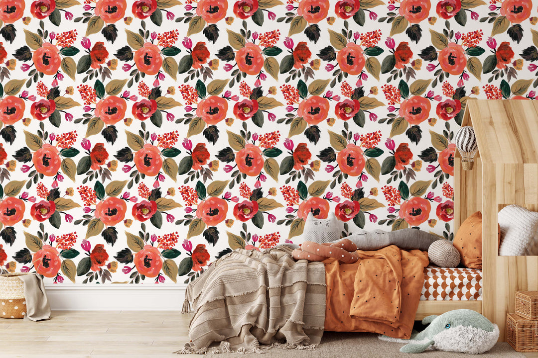 Floral Tropical Vibes Wallpaper