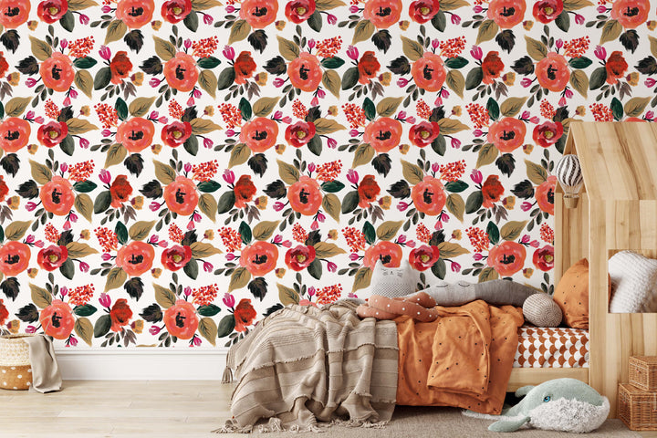 Floral Tropical Vibes Wallpaper