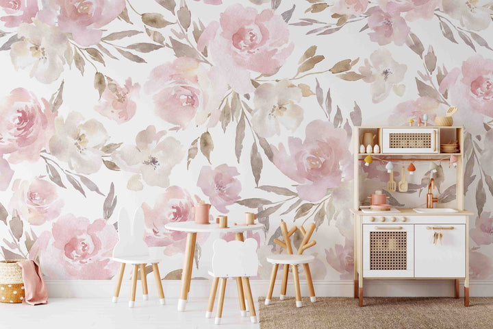 Airy and Light Watercolor Wallpaper Mural