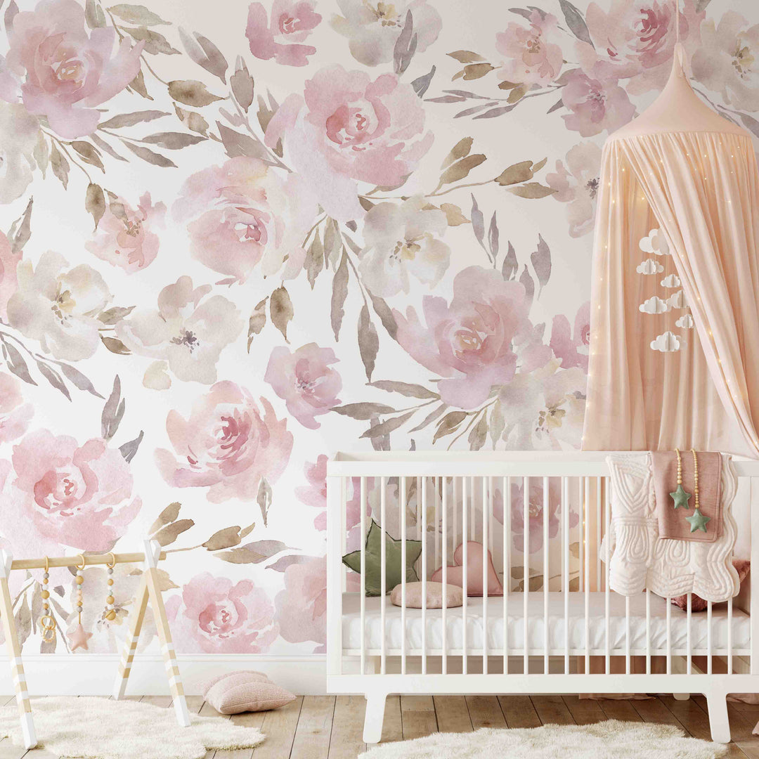 Airy and Light Watercolor Wallpaper Mural