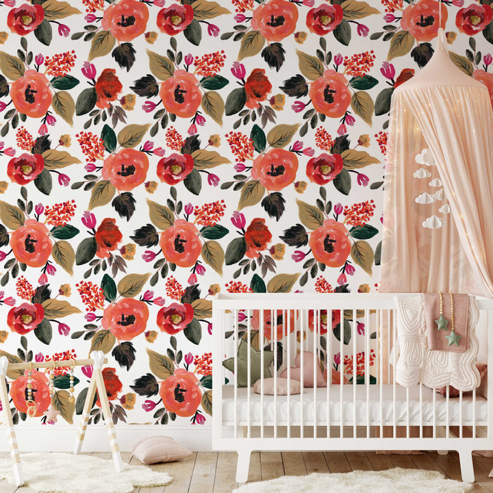 Floral Tropical Vibes Wallpaper