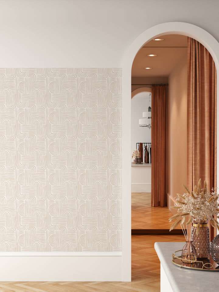Paquete de pegatinas de vinilo para azulejos con líneas redondeadas sin costuras