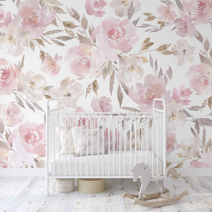 Airy and Light Watercolor Wallpaper Mural