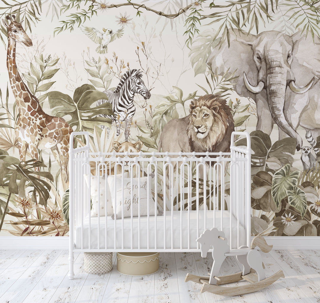 African Jungle Safari Wallpaper Mural