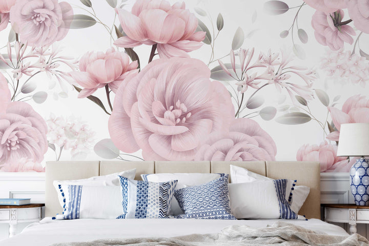 Blush Peony Garden Mural