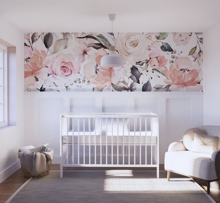 Bouquet in Blush Wallpaper Mural