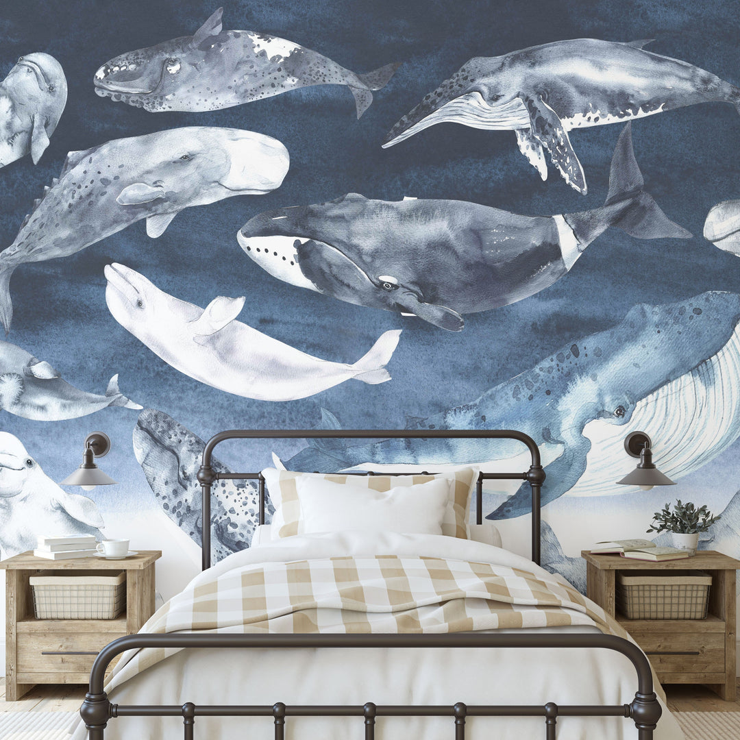 Whale Wallpaper Mural