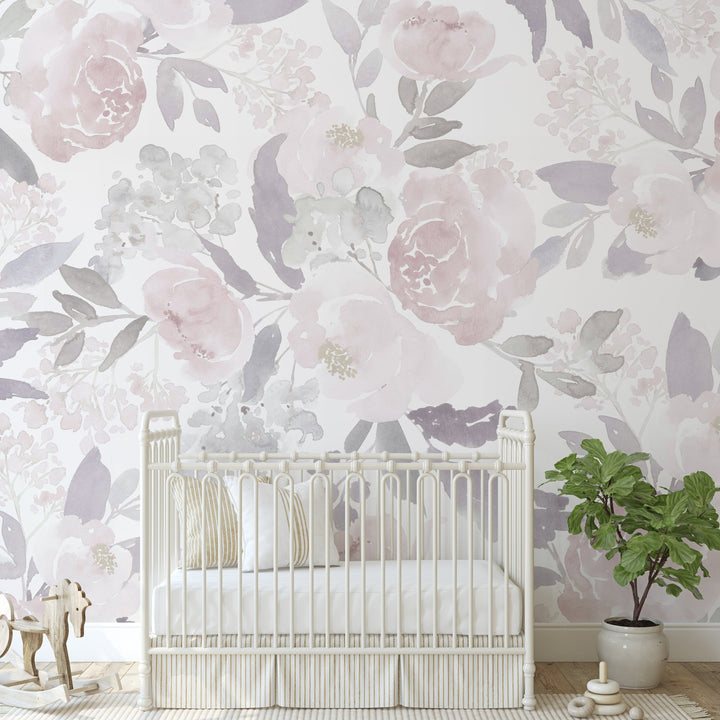 Ultralight Delicate Forest Floral | Peel and Stick Wallpaper | Koko Art Shop