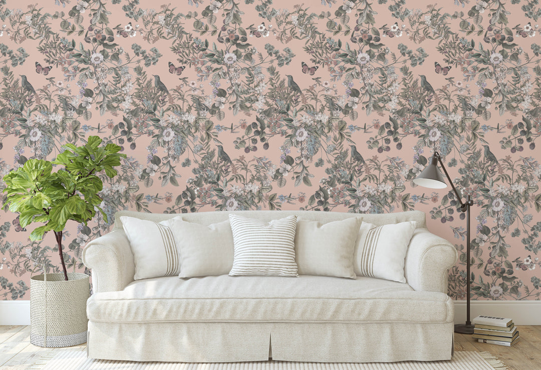Blush Plum Vintage Botanical Wildflowers - Studio Exclusive