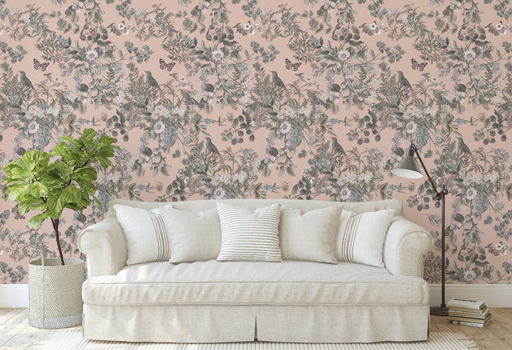 Blush Plum Vintage Botanical Wildflowers - Studio Exclusive