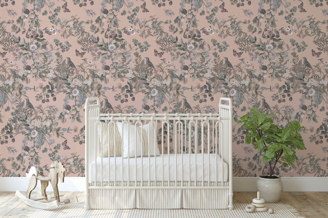 Blush Plum Vintage Botanical Wildflowers - Studio Exclusive