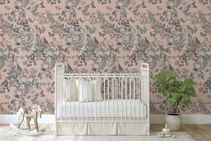 Blush Plum Vintage Botanical Wildflowers - Studio Exclusive