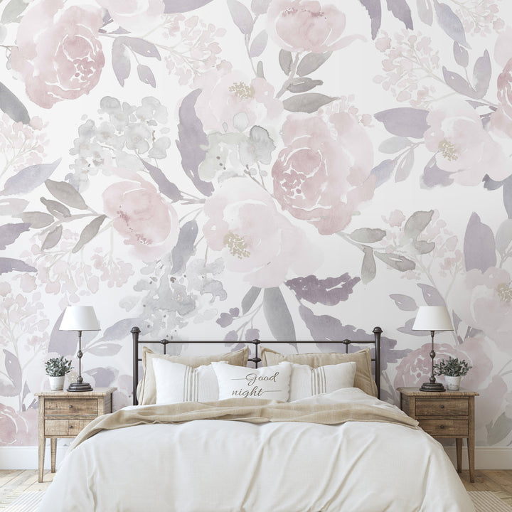 Ultralight Delicate Forest Floral | Peel and Stick Wallpaper | Koko Art Shop