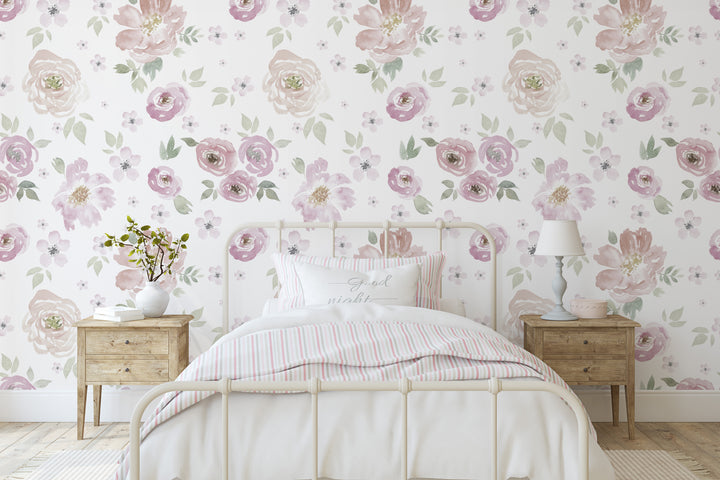 Sweet Baby Floral Wallpaper Mural