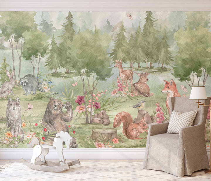 Woodland Storybook Mural