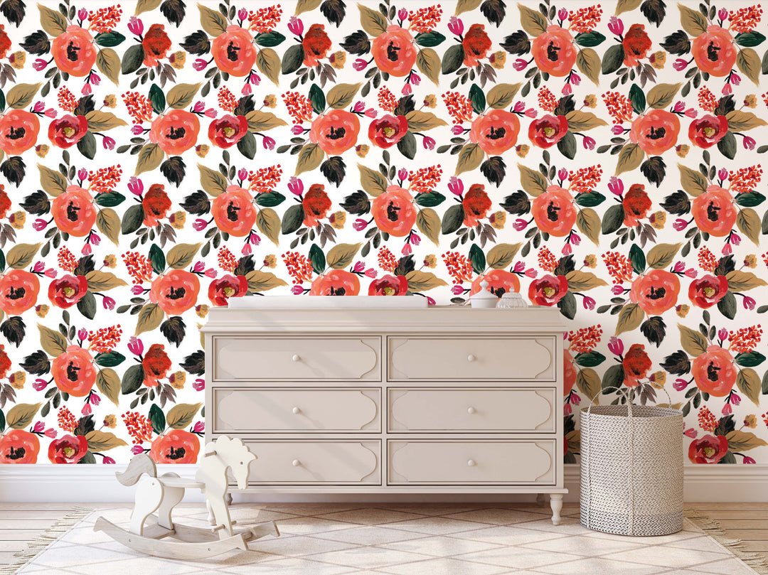 Floral Tropical Vibes Wallpaper