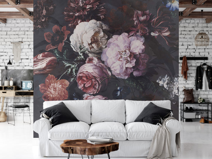 Dark Dutch Oil Paint Mural Wallpaper