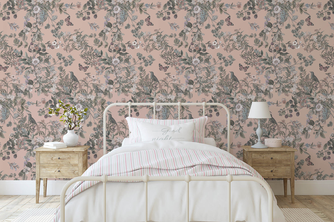 Blush Plum Vintage Botanical Wildflowers - Studio Exclusive