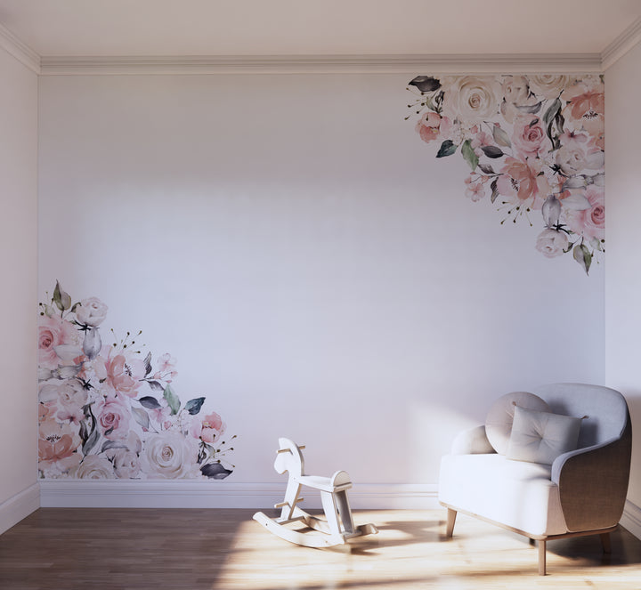 Vinilo decorativo para esquinas Ramo en rubor