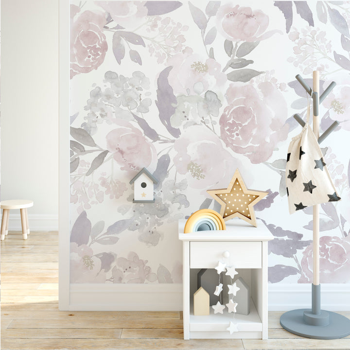 Ultralight Delicate Forest Floral | Peel and Stick Wallpaper | Koko Art Shop