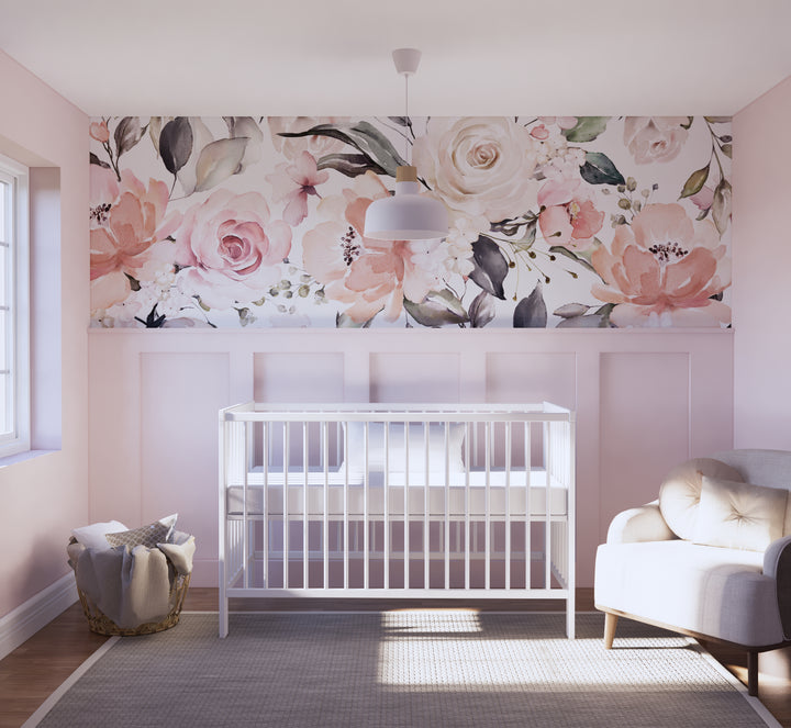 Bouquet in Blush Wallpaper Mural