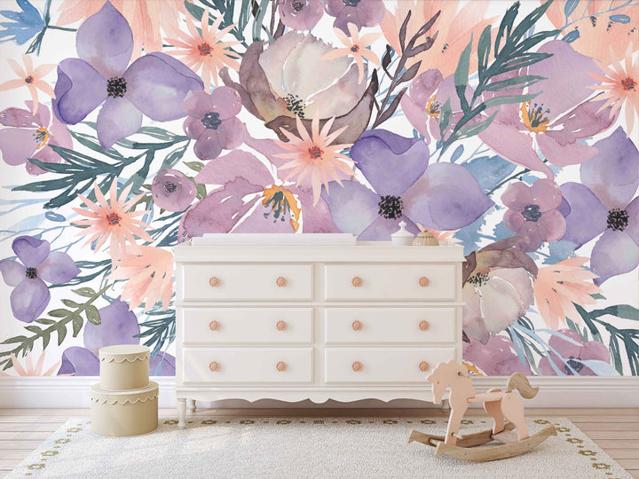 Vibrant Lilac Spring Bloom Mural