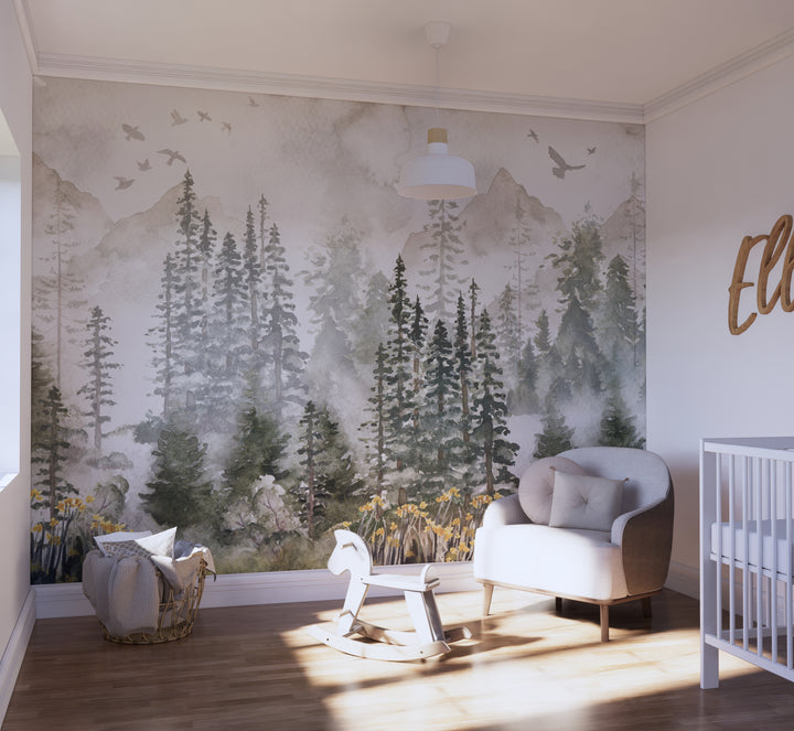 Winter Forest Mural