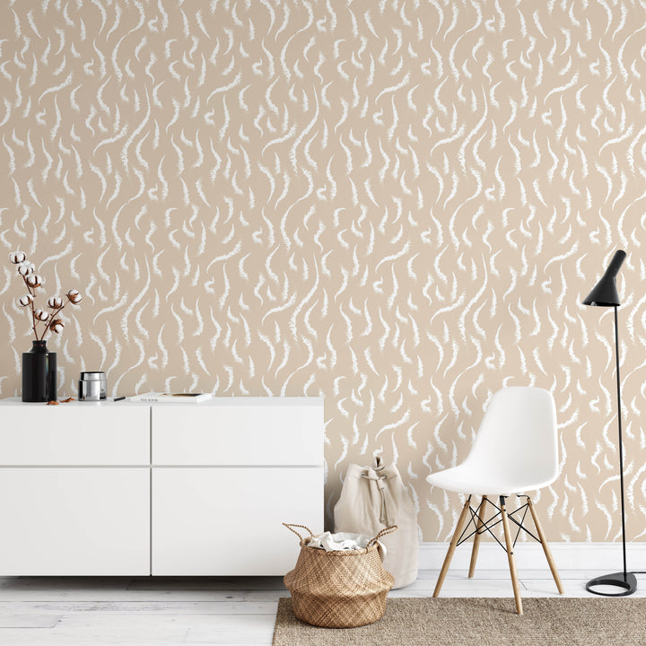 Tiger Stripes in Neutral Wallpaper