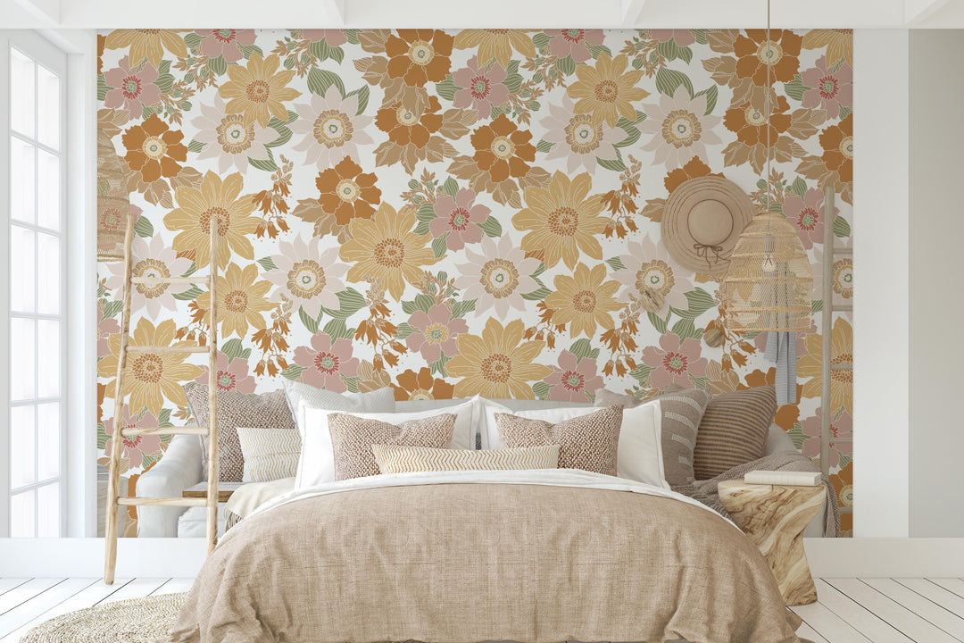 Floral Boho Meadow Mural