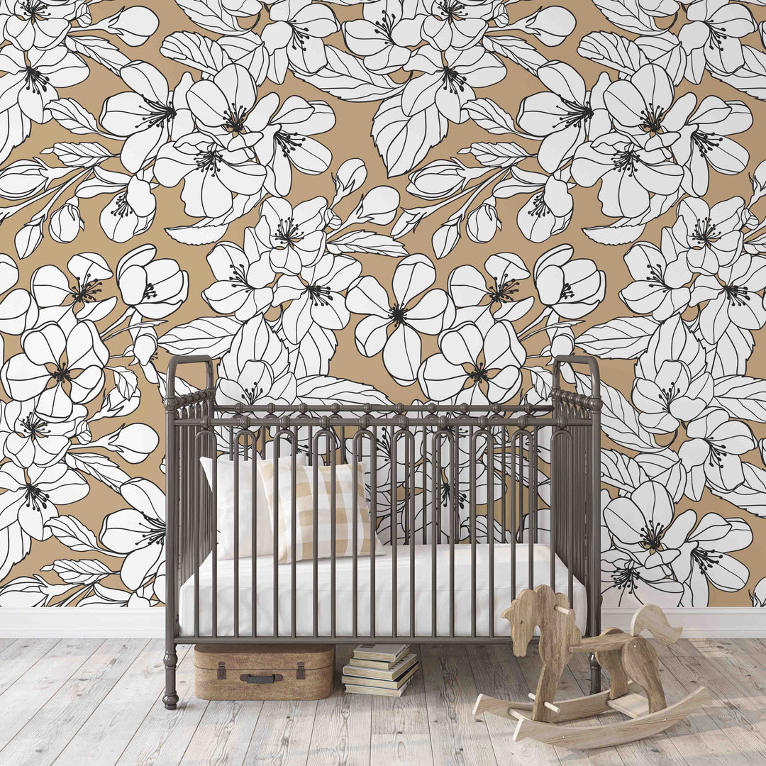 White Garden Wallpaper Mural