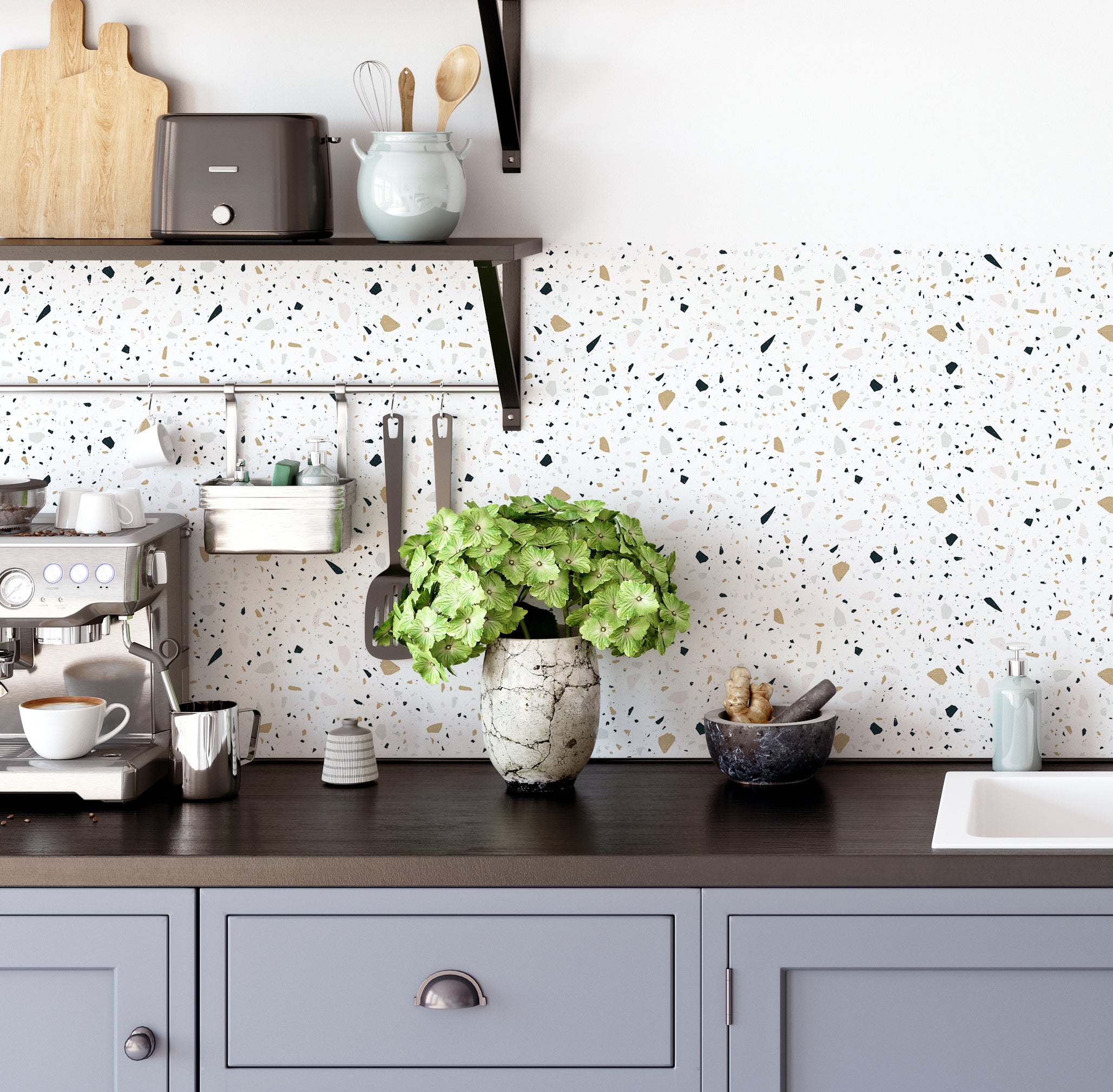 Light Terrazzo Pattern Tile Decal Vinyl Stickers Pack – Koko Art Shop