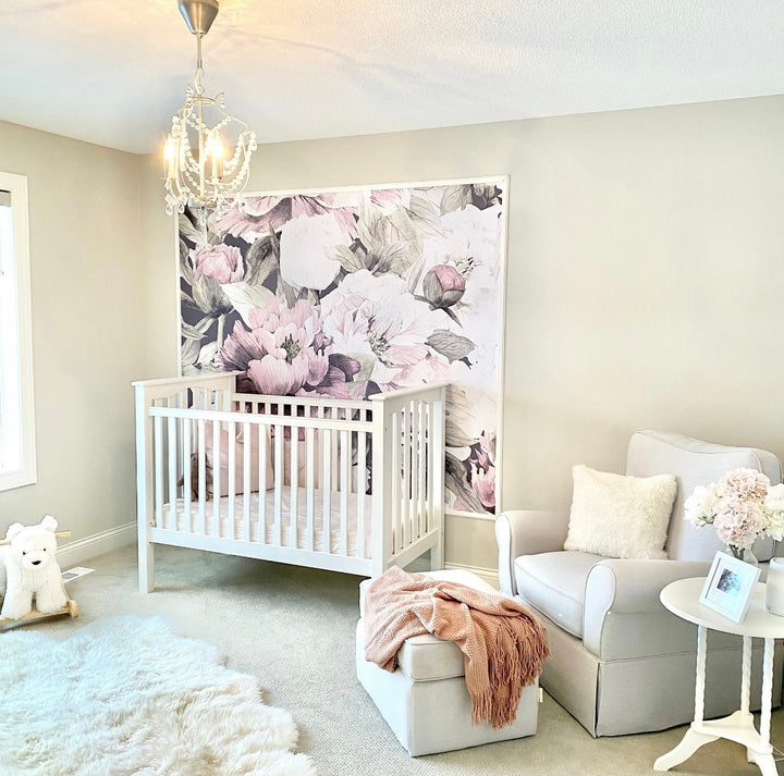 Peonies in Dusty Rose Wallpaper Mural