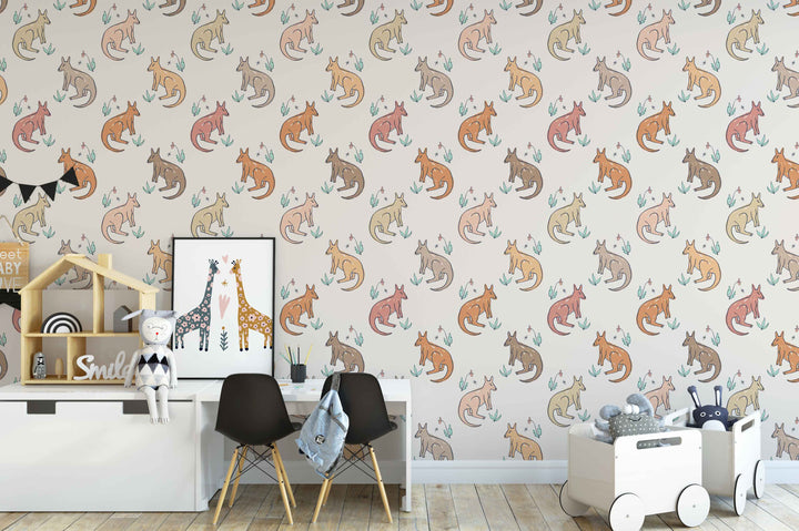 Boho Kangaroo Wallpaper